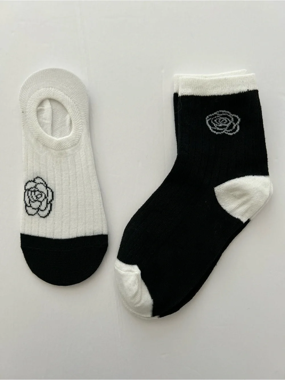 2 PAIRS OF CHANEL STYLE SOCKS